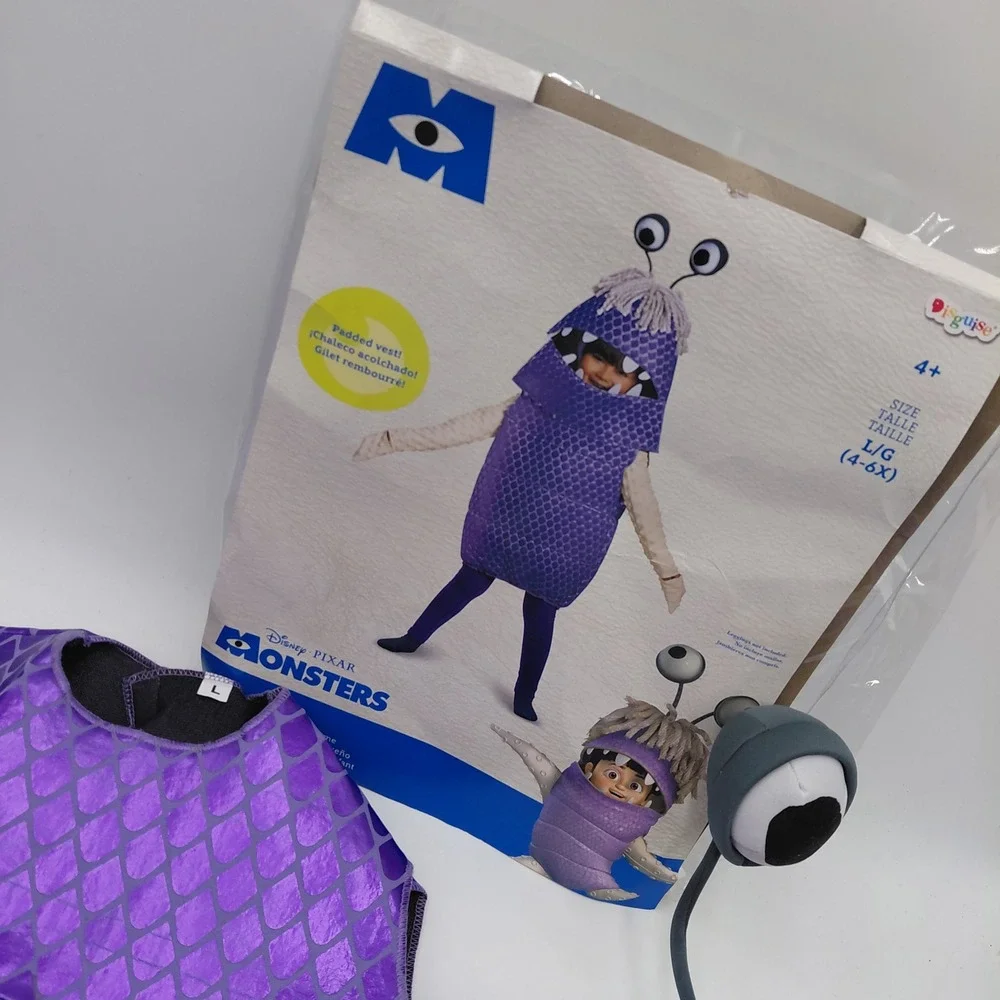 Disney Monsters Inc Boo Deluxe Costume Kids 4-6X Purple Pixar Halloween Family